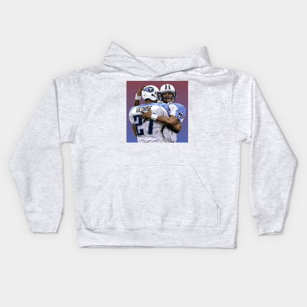 Eddie George & Steve McNair RIP Kids Hoodie by Carl Cordes